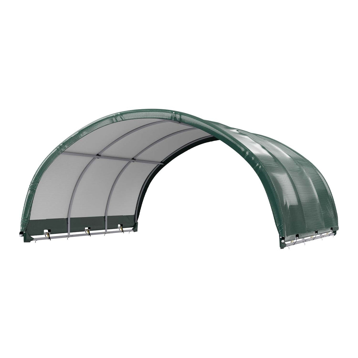 Dateyes 10' x 10' Corral Shelter Shed, Horse Shelter, Livestock Shade, Waterproof & UV Treated Cover, Quick Assembly for Horses, Goats, and Farm, Green