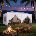 ClouDDwell Pop up Canopy, Party Tent, 10x20 ft. Portable Outdoor Event, Instant Shelter Canopy with 6 Removable Sidewalls and 1 Carry Bag, White
