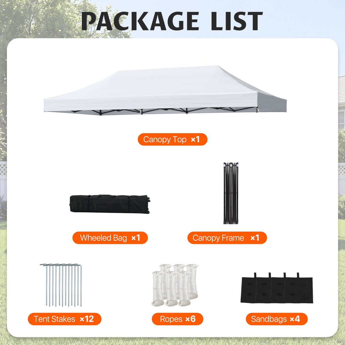 Dateyes 10x20FT Heavy Duty Pop Up Canopy Tent, Waterproof All Season Instant Tent for Outdoor Weddings & Party, Portable Event Tent with Roller Bag, White