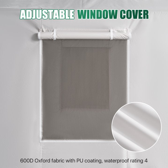 Clouddwell 16'x12' Hardtop Winter Gazebo Cover - All-Weather Waterproof Enclosed Storage with Sidewalls & Screens, White (Gazebo Not Included)
