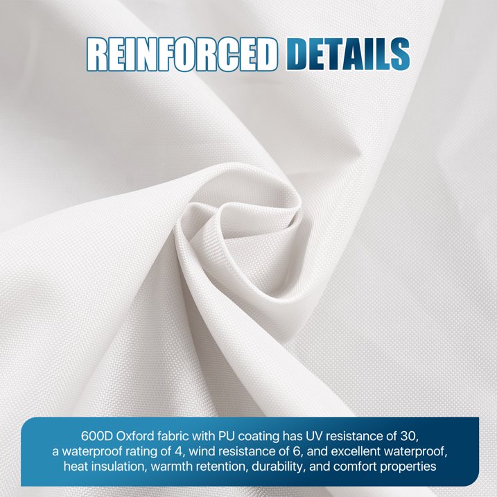 Sunmthink 12'x10' Double Top Gazebo Cover - 4-Season Enclosed Protection with Mesh Sidewalls & Waterproof Design,White (Gazebo Not Included)