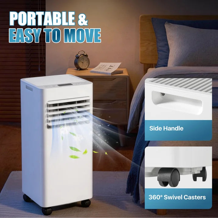 YardCache 10000 BTU Portable Air Conditioners, 3-1 Standing Smart Cooling AC , APP/Remote, Cooling, Dehumidifier and Fan, Automatic Unit for Bedroom, 55dB Quiet, Portable AC for Room Indoors