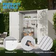 Cloudwell Outdoor Storage Shed, 64 Cu.Ft Vertical Waterproof Resin Storage Cabinet for Garage Storage, Pool Storage, Bike Shed, Garden Tools, Patio Furniture, White