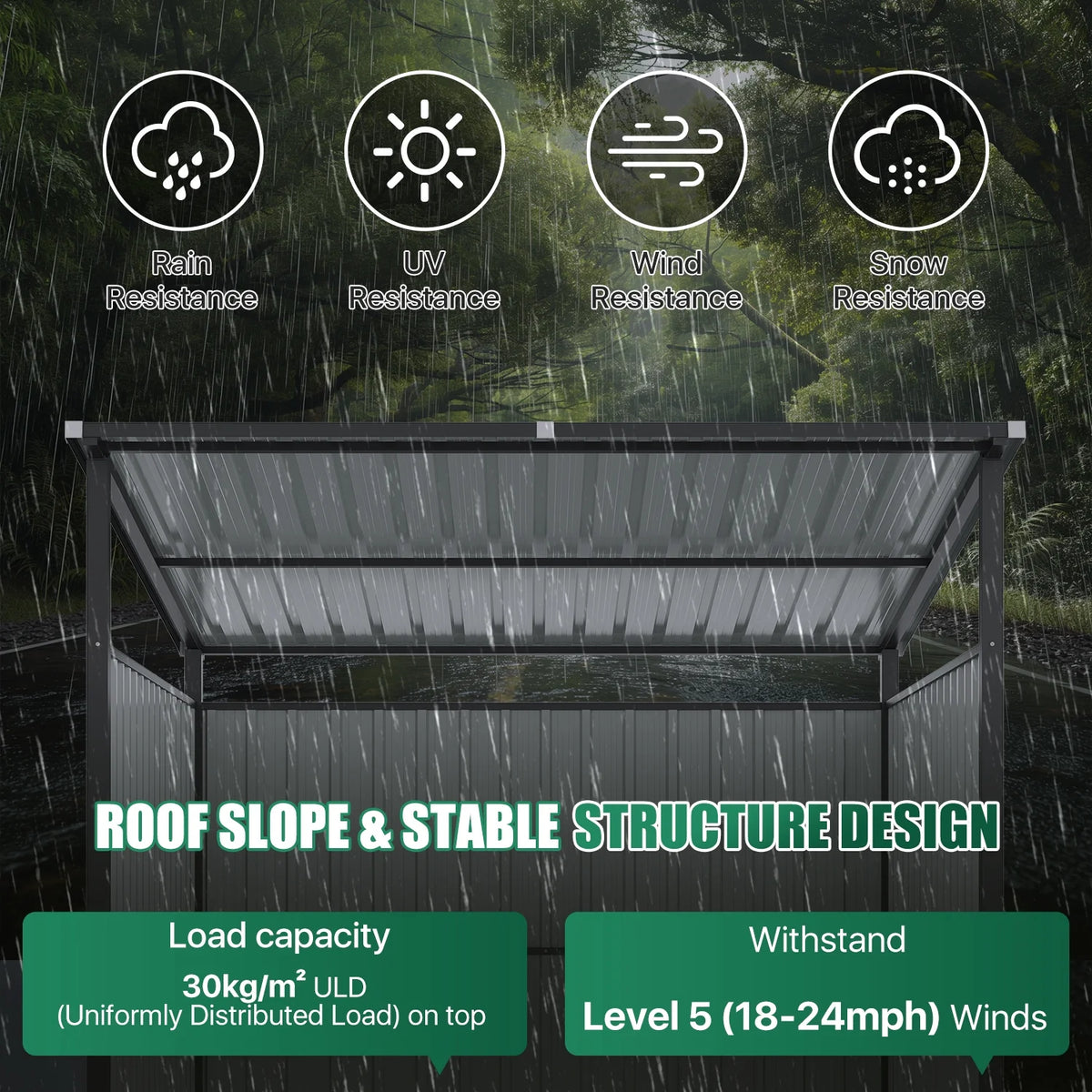 Clouddwell 6' x 6' Shed, Hardtop Grill Gazebo with Shed-Style Storage, Outdoor Metal Pergola, Lean to BBQ Shelter for Patio, Deck